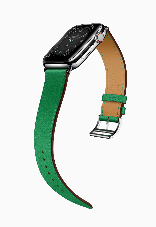 Apple Watch Hermes Series 6 Attelage Single Tour Green