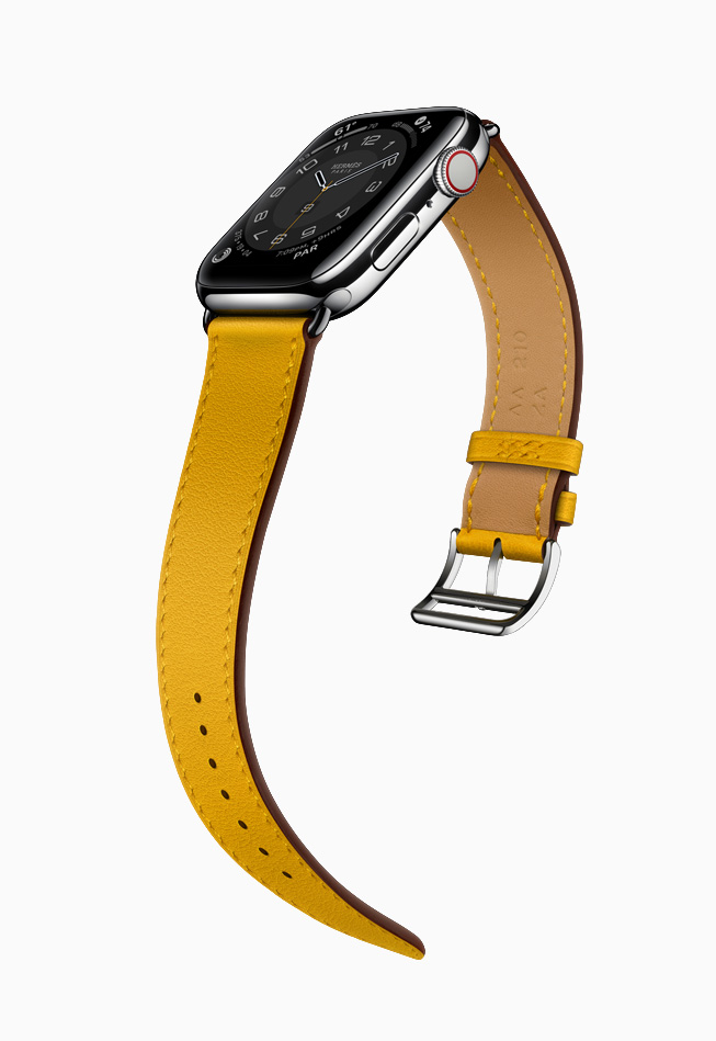 Apple Watch Hermes Series 6 Attelage Single Tour Yellow