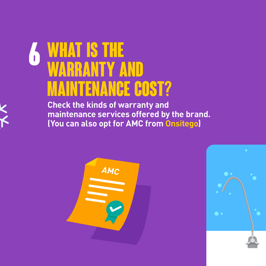 Water Purifier Maintenance Cost & AMC
