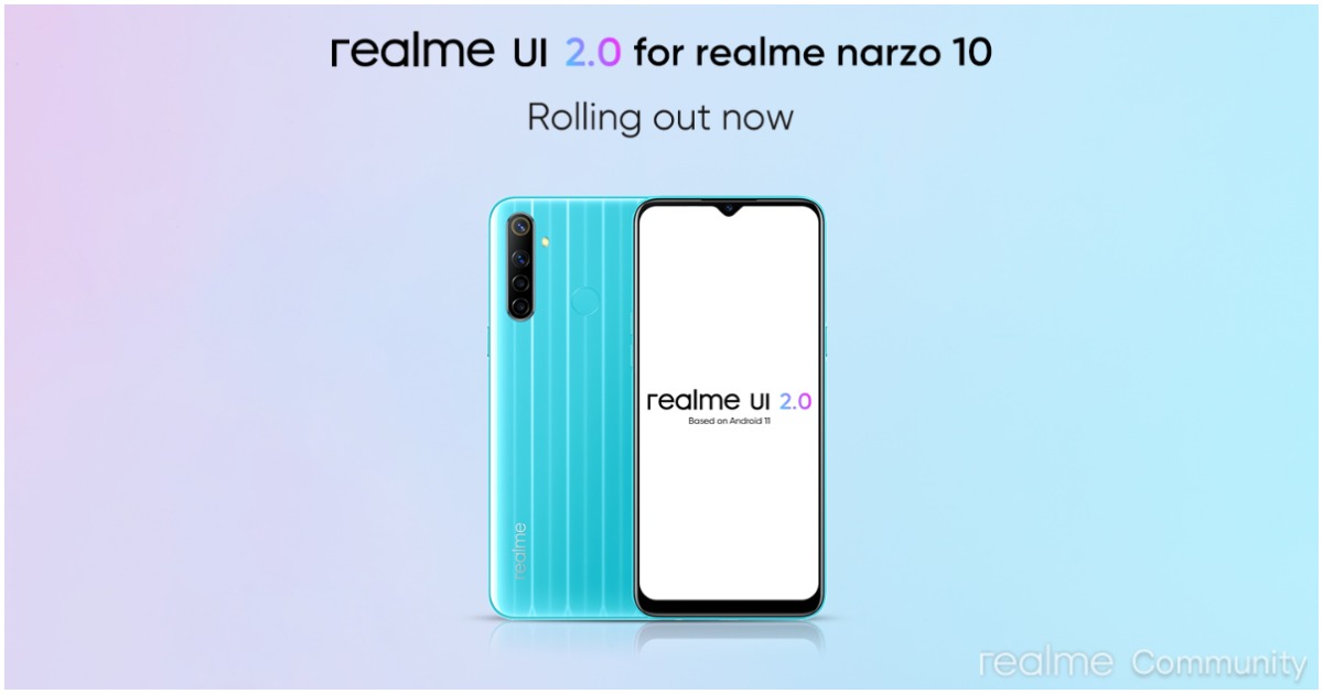 Realme Starts Rolling Android 11-Based Realme UI 2.0 Update For Realme Narzo 10