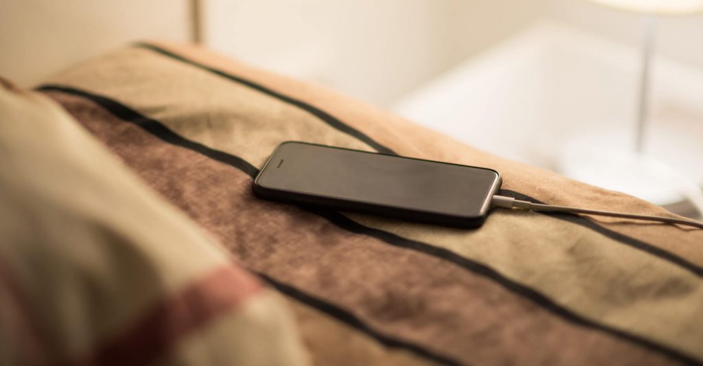 Smartphone Charging Under Pillow
