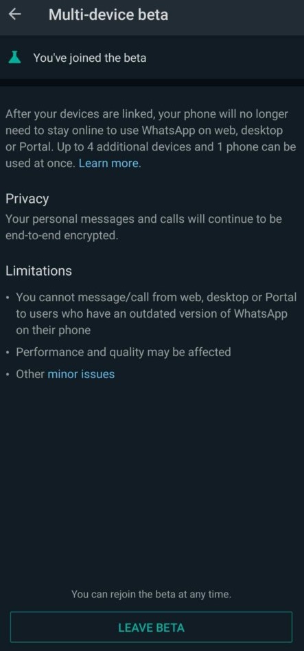 WhatsApp-Multi-Device-limitations