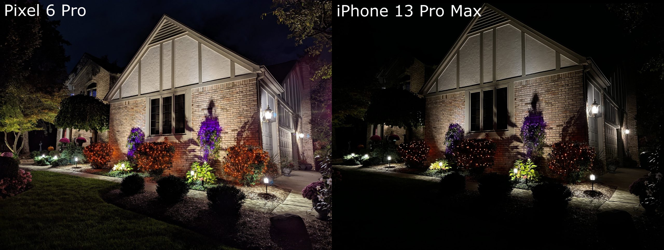 Google Pixel 6 Pro vs. Apple iPhone 13 Pro Max Camera Comparison - Low-Light