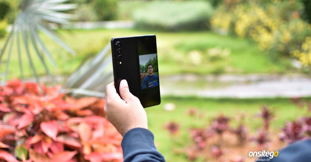 Samsung Galaxy Z Fold 3 Selfie With Rear Camera